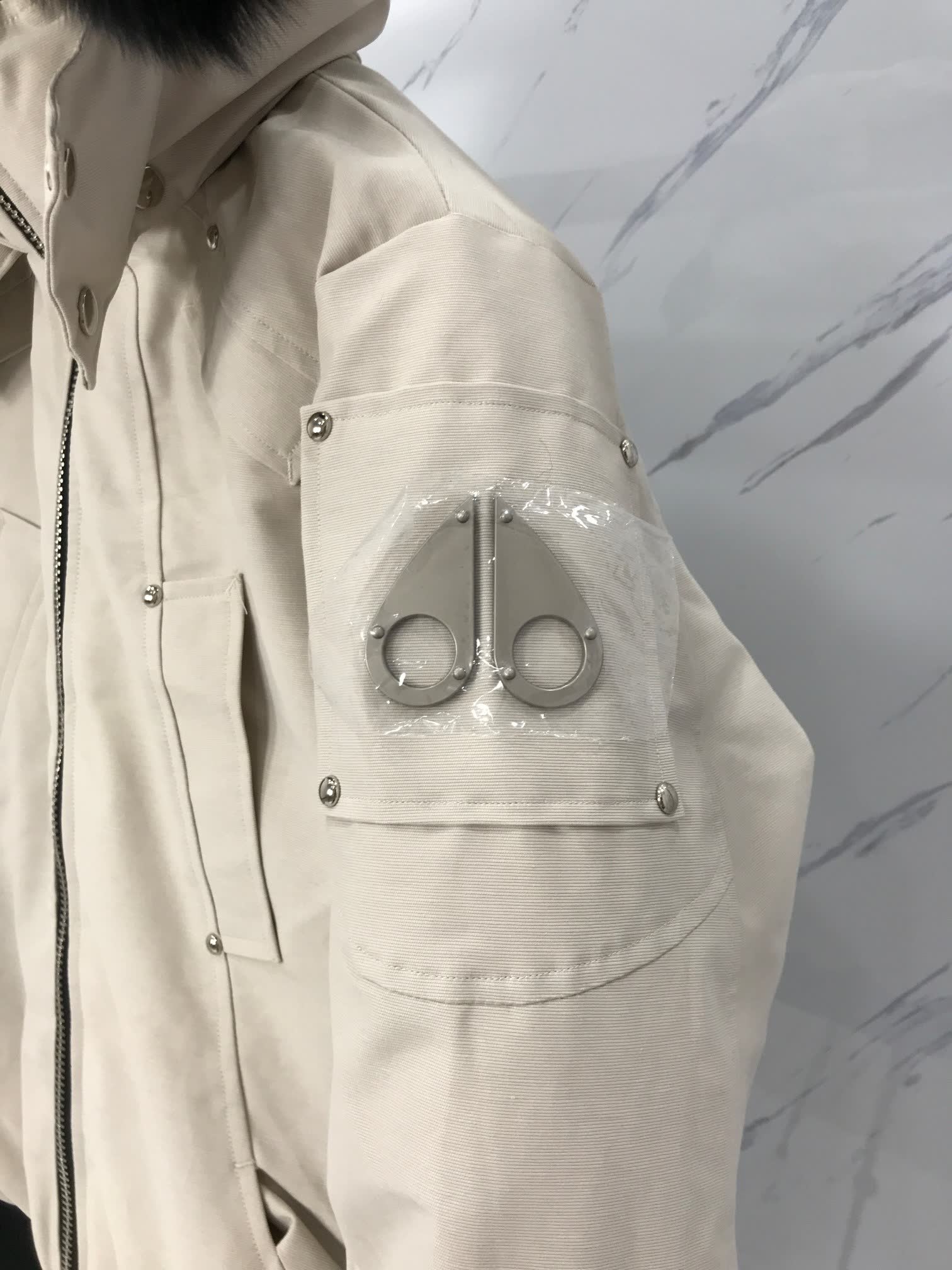 Moose Knuckles Fur-Trimmed Down Bomber Jacket
